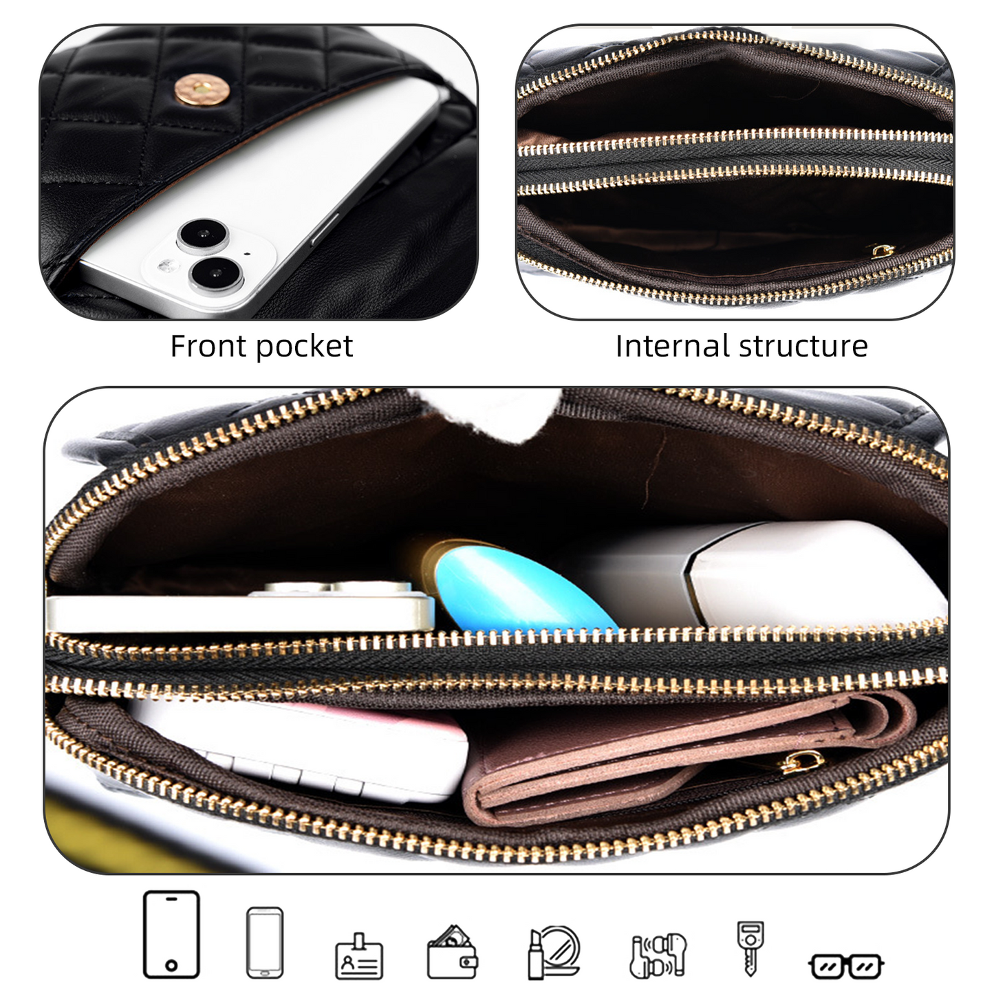 Xpurse Vintage Square Commuter Shoulder Bag