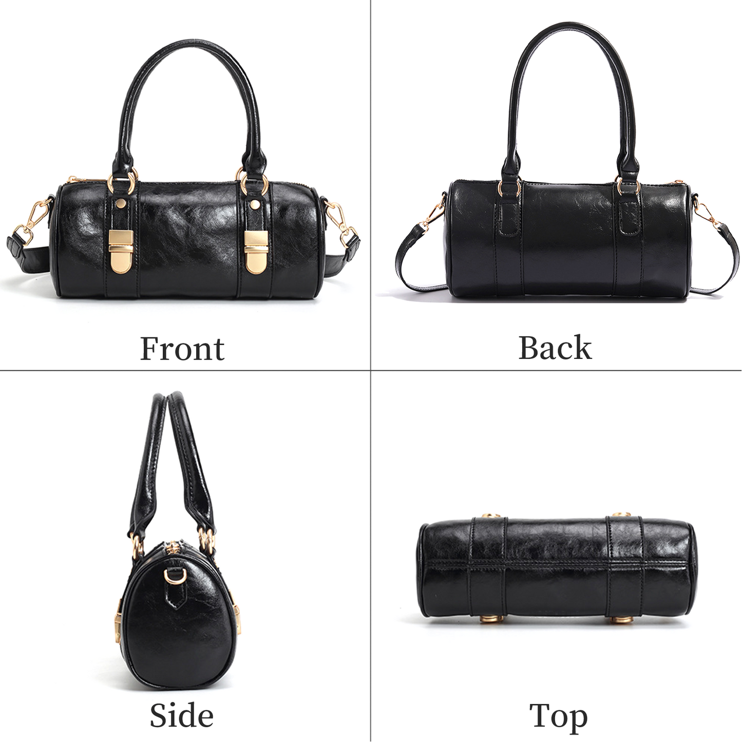 Xpurse Vintage Cylinder Fashion Crossbody Bag