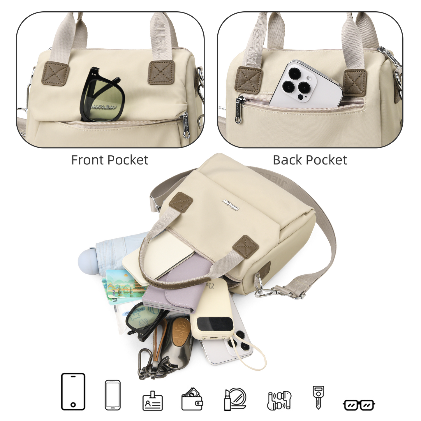 Xpurse Simple Commuter Multi-Functional Crossbody Bag