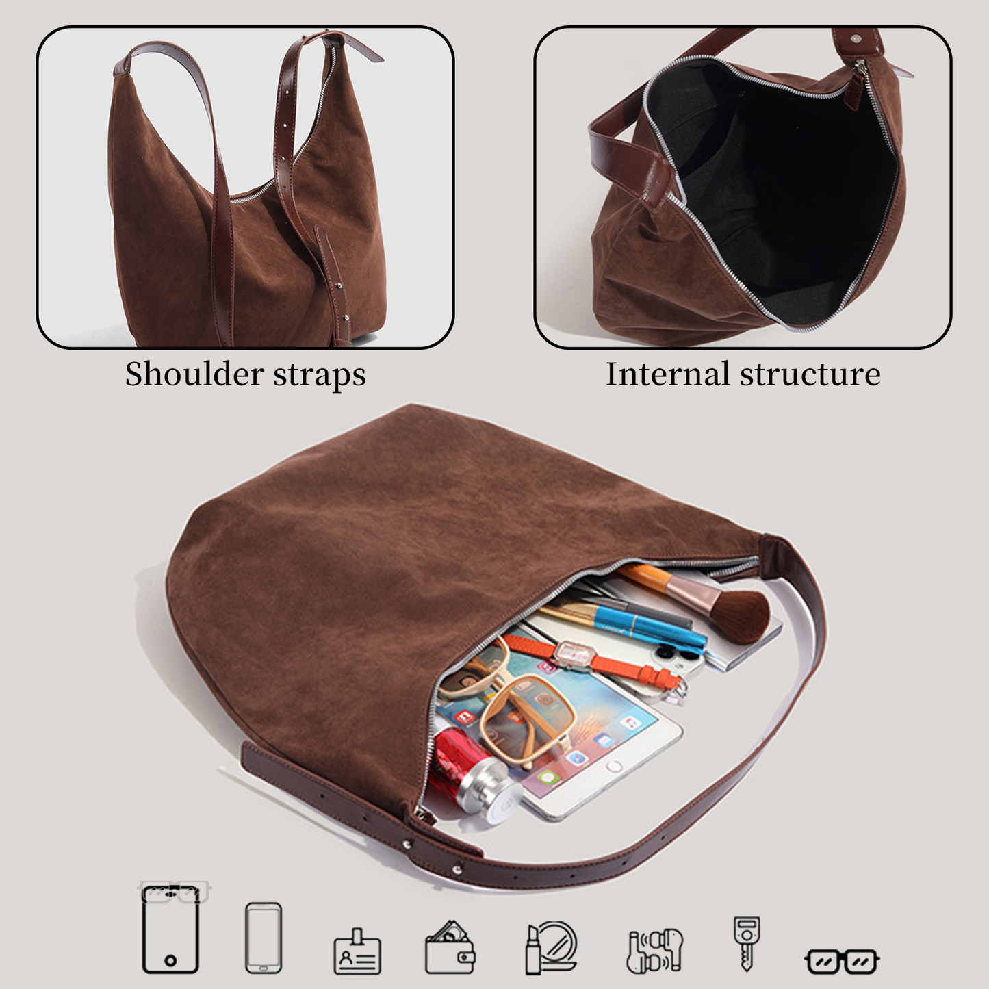 Xpurse Retro Texture Stylish Shoulder Bag