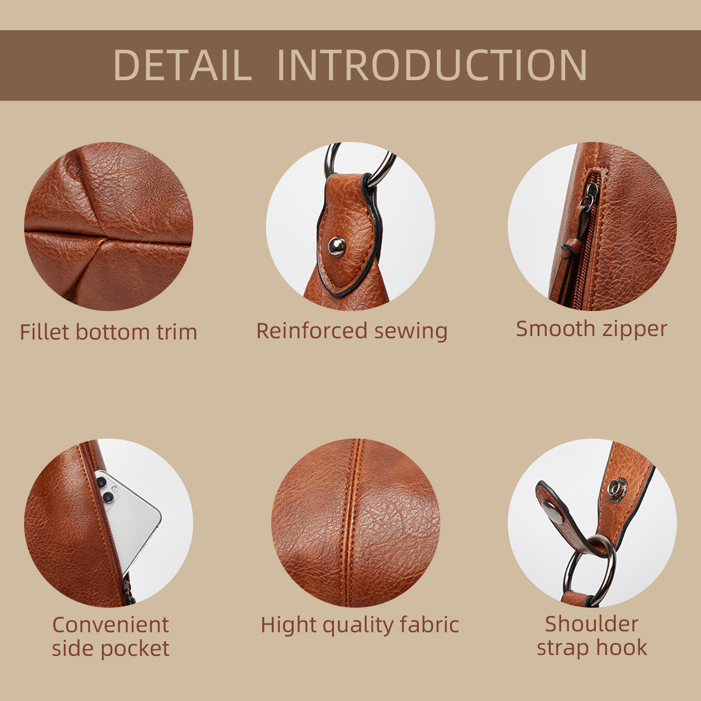 Xpurse Large-Capacity Retro Casual Shoulder Bag