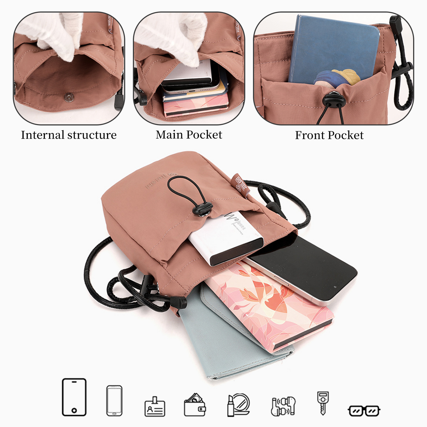 Xpurse Simple Casual Crossbody Mini Phone Bag