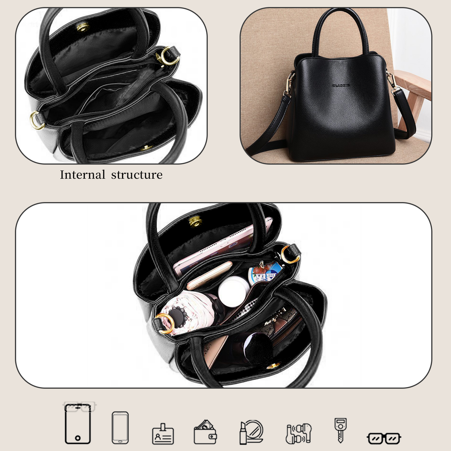 Xpurse Large-Capacity Casual Shopping Crossbody Bag