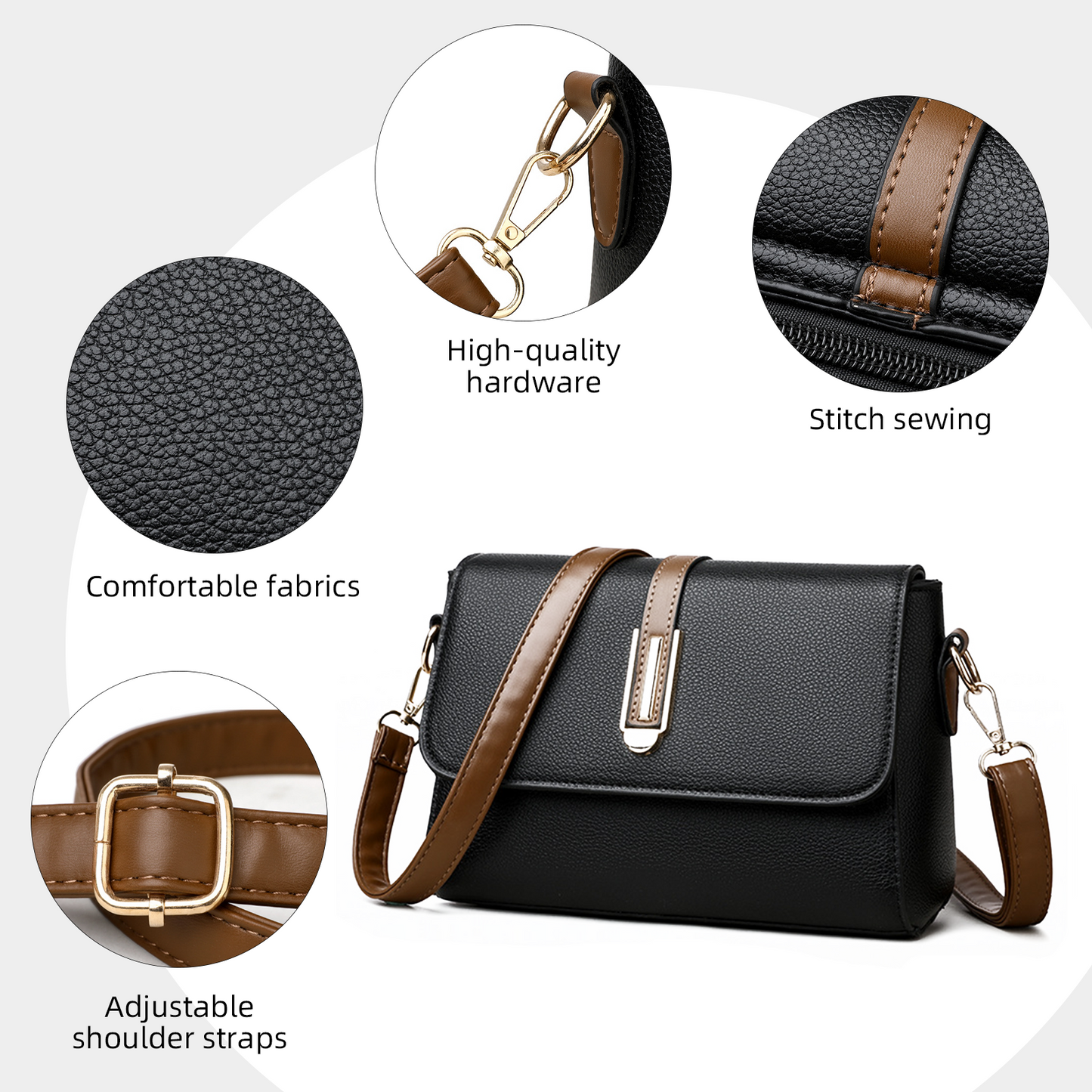 Xpurse Vintage Casual Shoulder Crossbody Bag