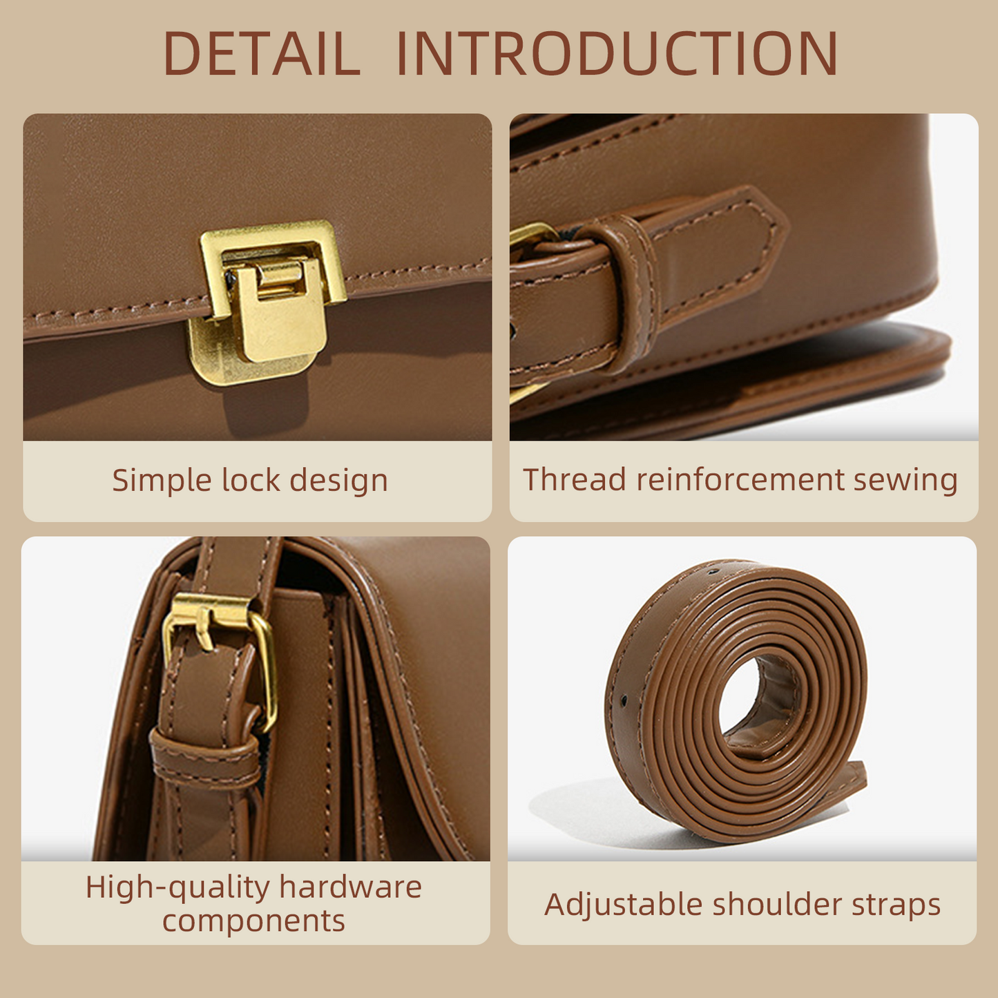 Xpurse Women's Casual Shoulder Bag Is Simple, Shopping PU Crossbody Bag