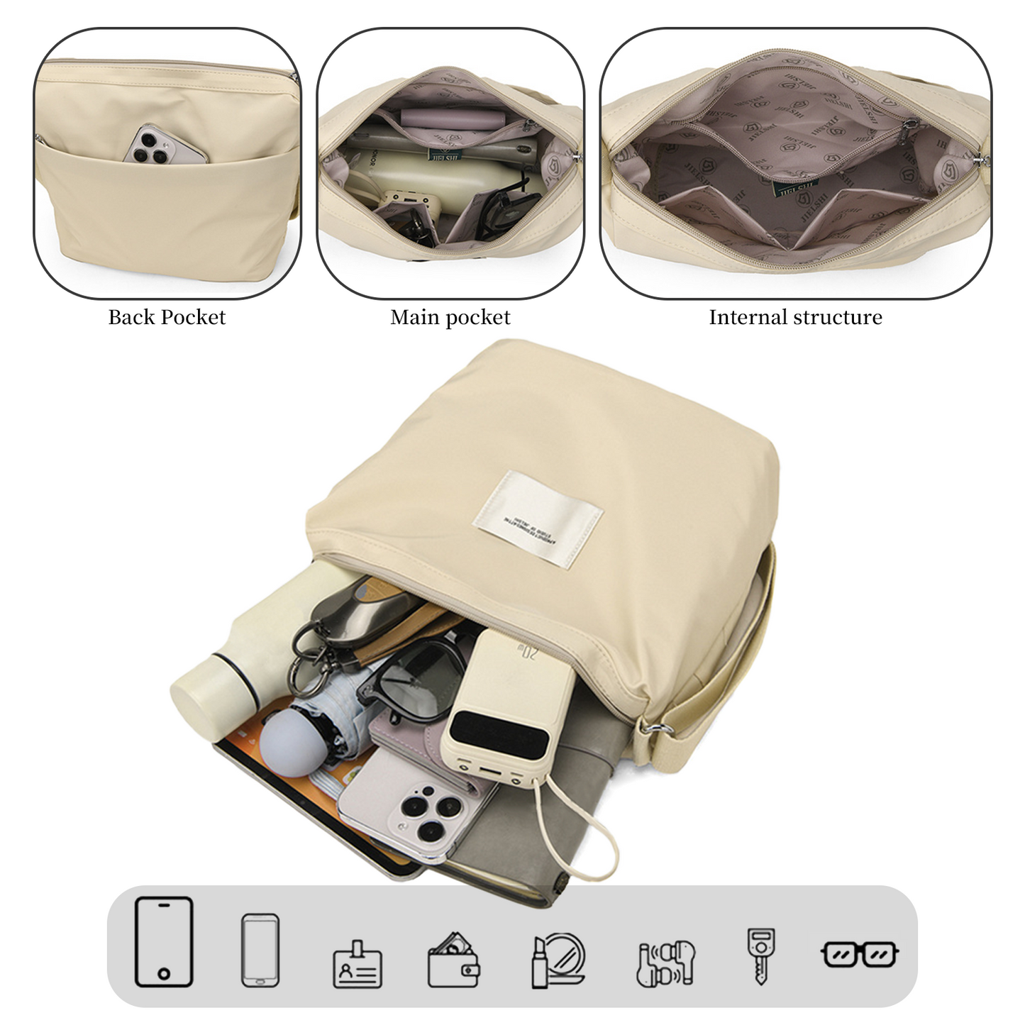 Xpurse Simple Casual Sporty Crossbody Bag