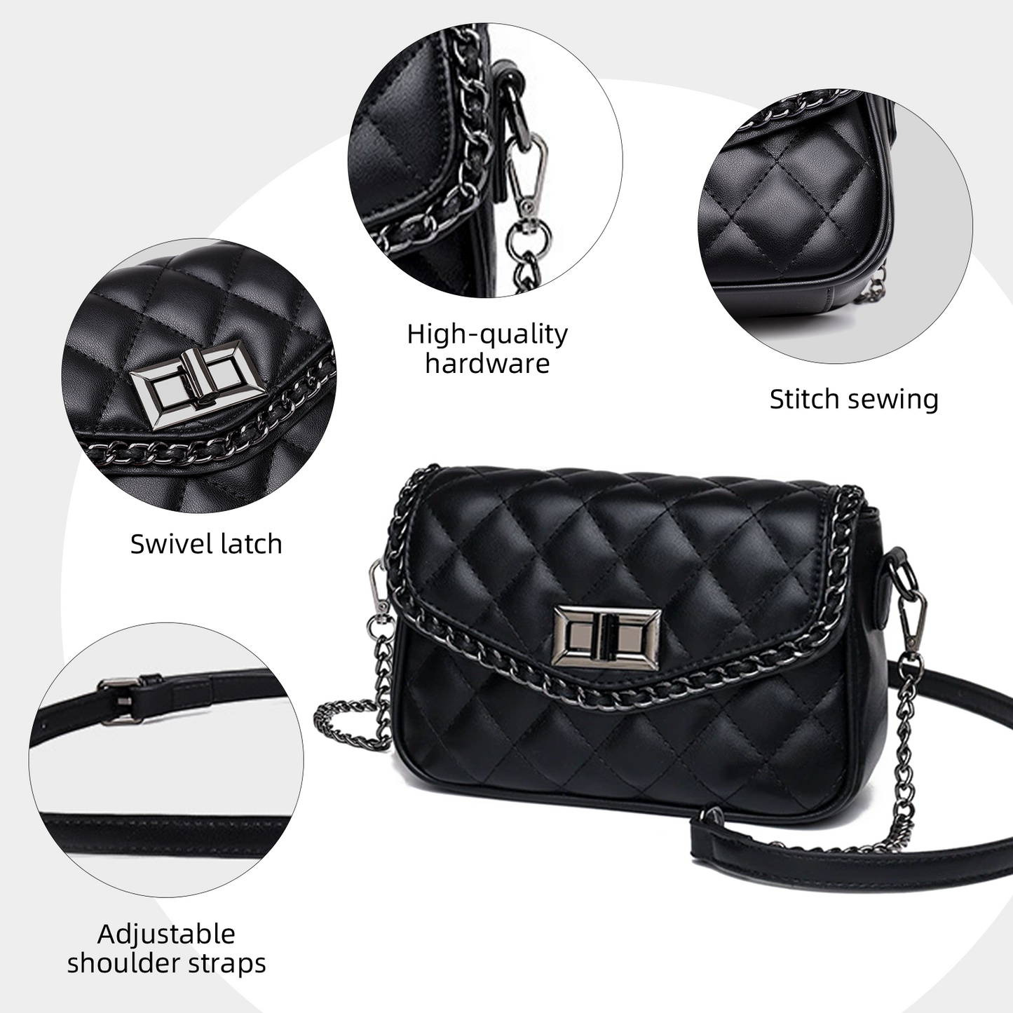 Xpurse Women's Fashion Shopping Casual Crossbody Bag