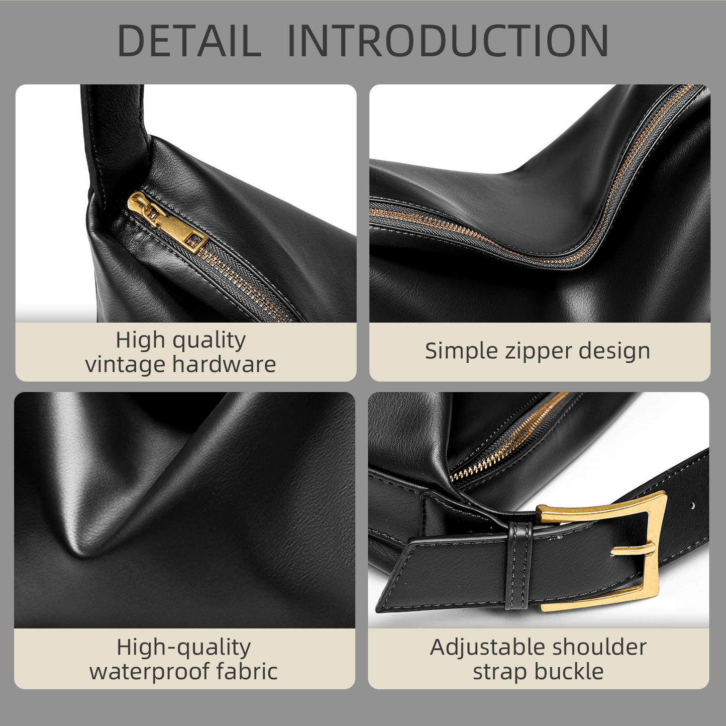 Xpurse Women's Shoulder Bag, Minimalist Style Underarm Bag, PU Crossbody Bag