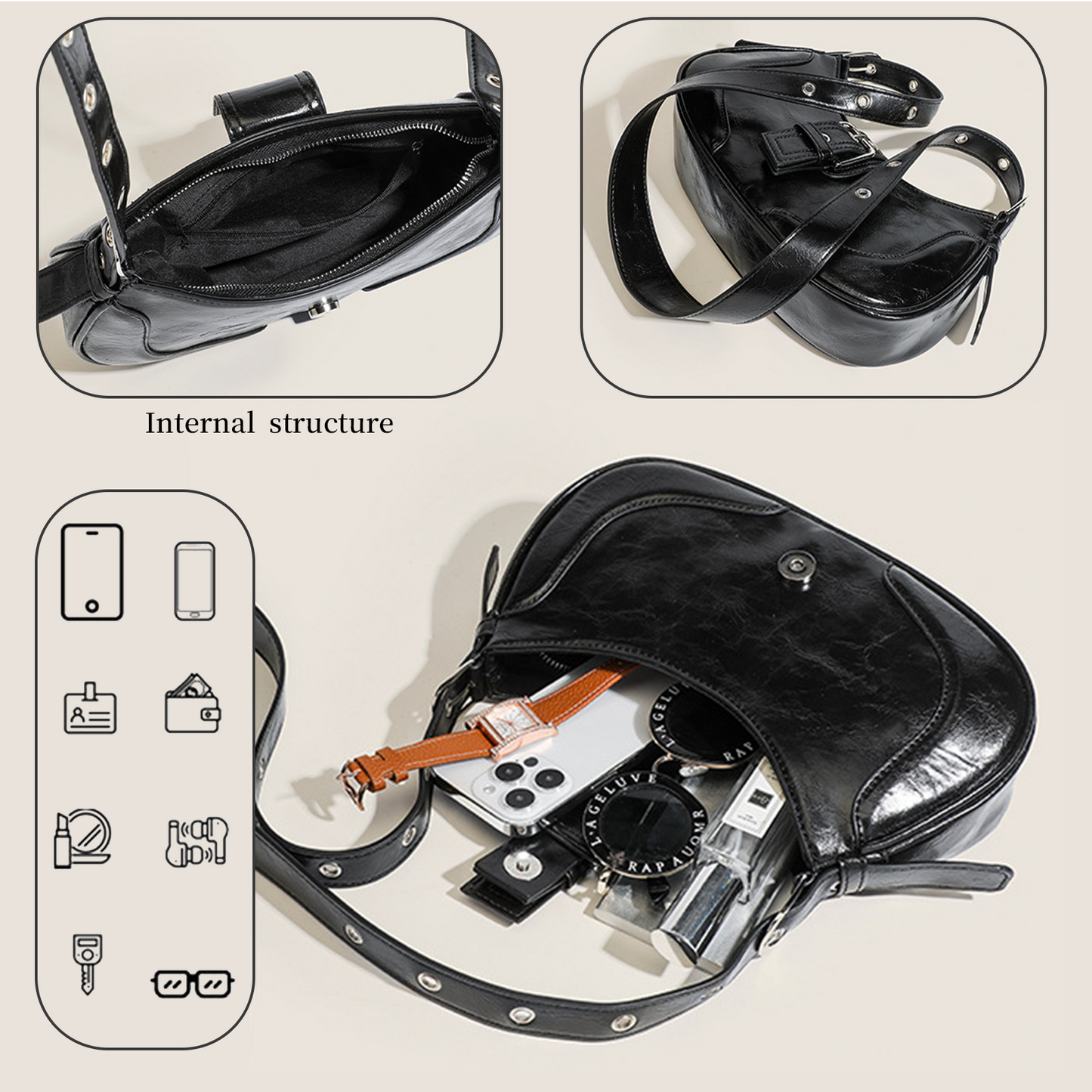 Xpurse Vintage Commuter Handbag Armpit Bag