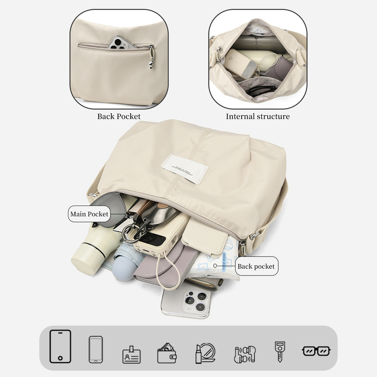 Xpurse Large-Capacity Shoulder Crossbody Bag