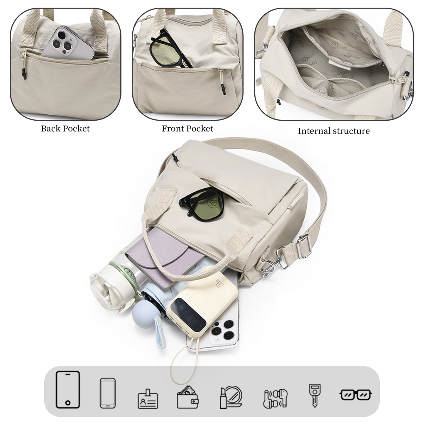 Xpurse Women's Elegant Casual Crossbody Bag