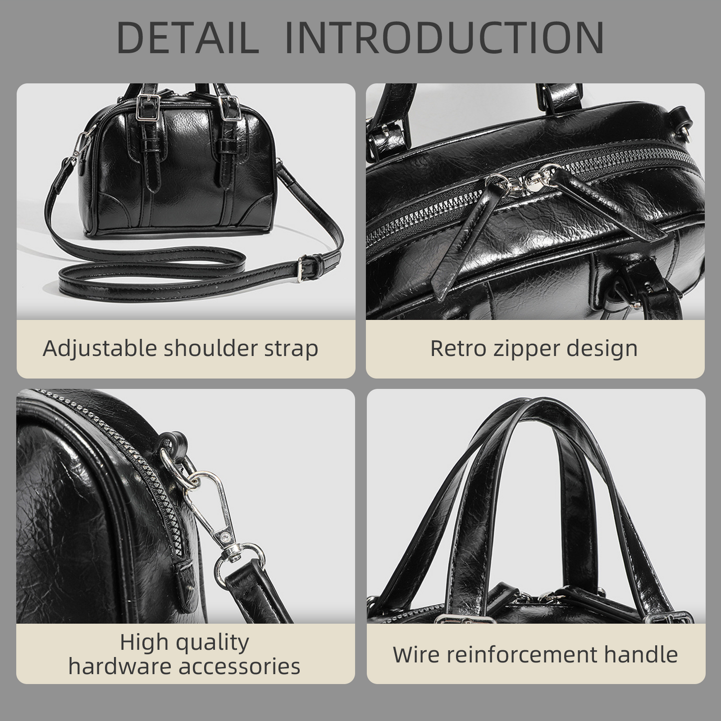 Xpurse Women's Multi-Pocket Retro Small Square Bag