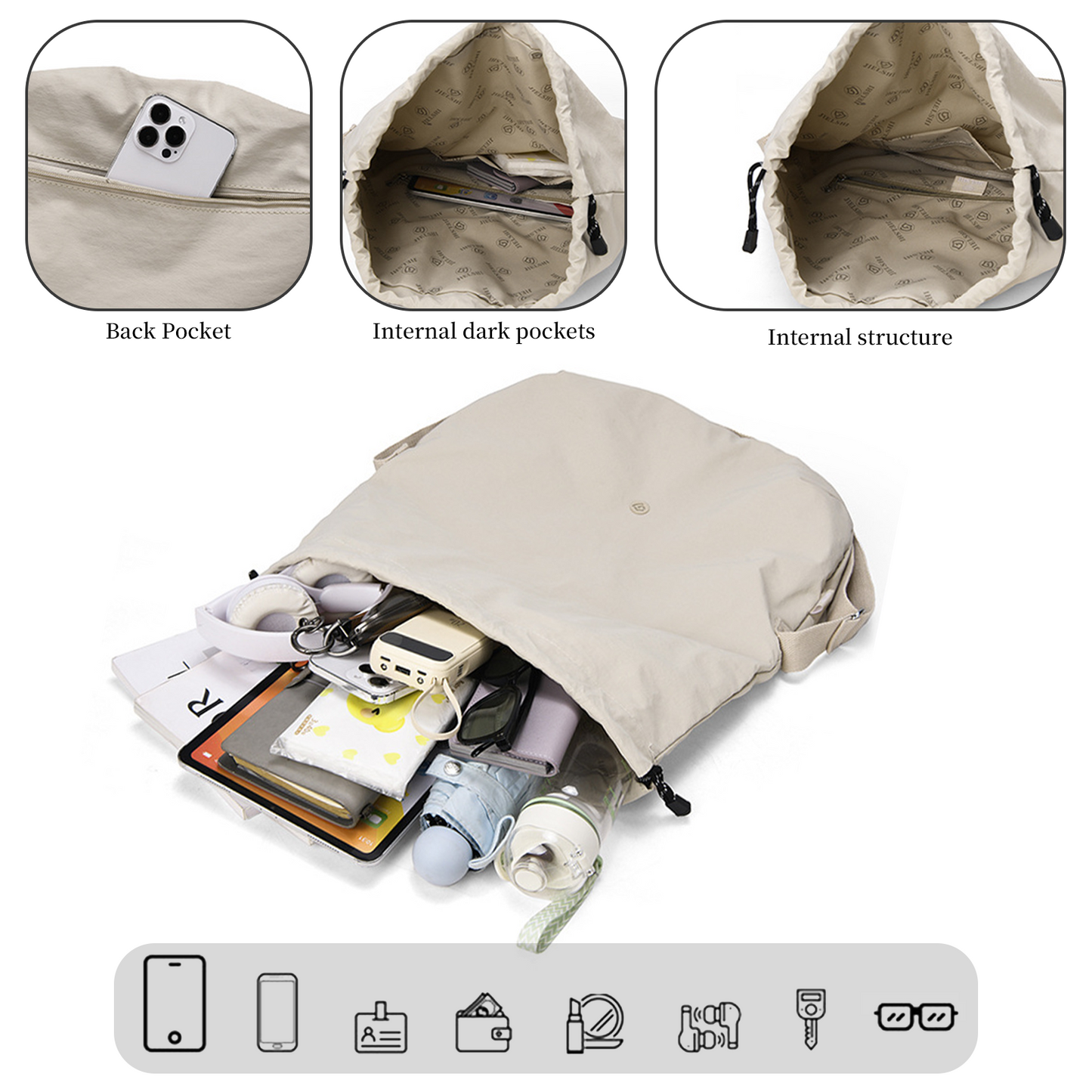 Xpurse Drawstring Athleisure Crossbody Bag