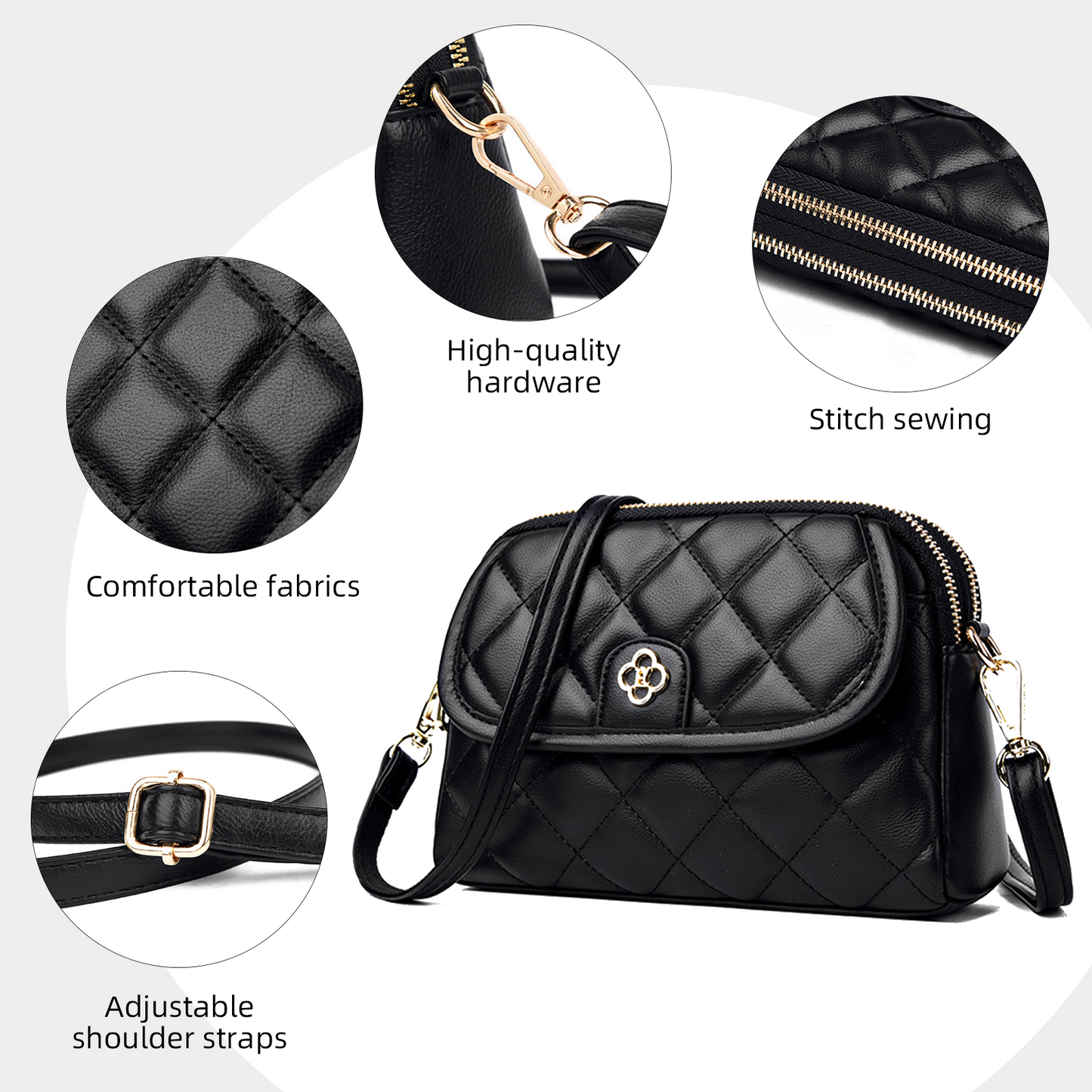 Xpurse Vintage Square Commuter Shoulder Bag
