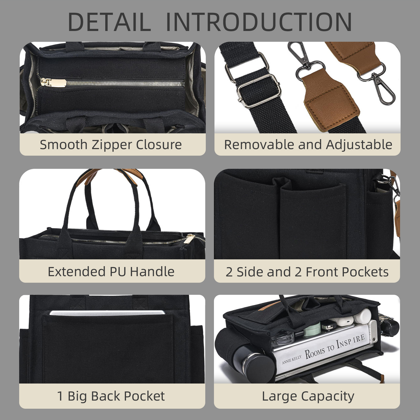 Xpurse Women's Everyday Multifunctional Canvas Bag