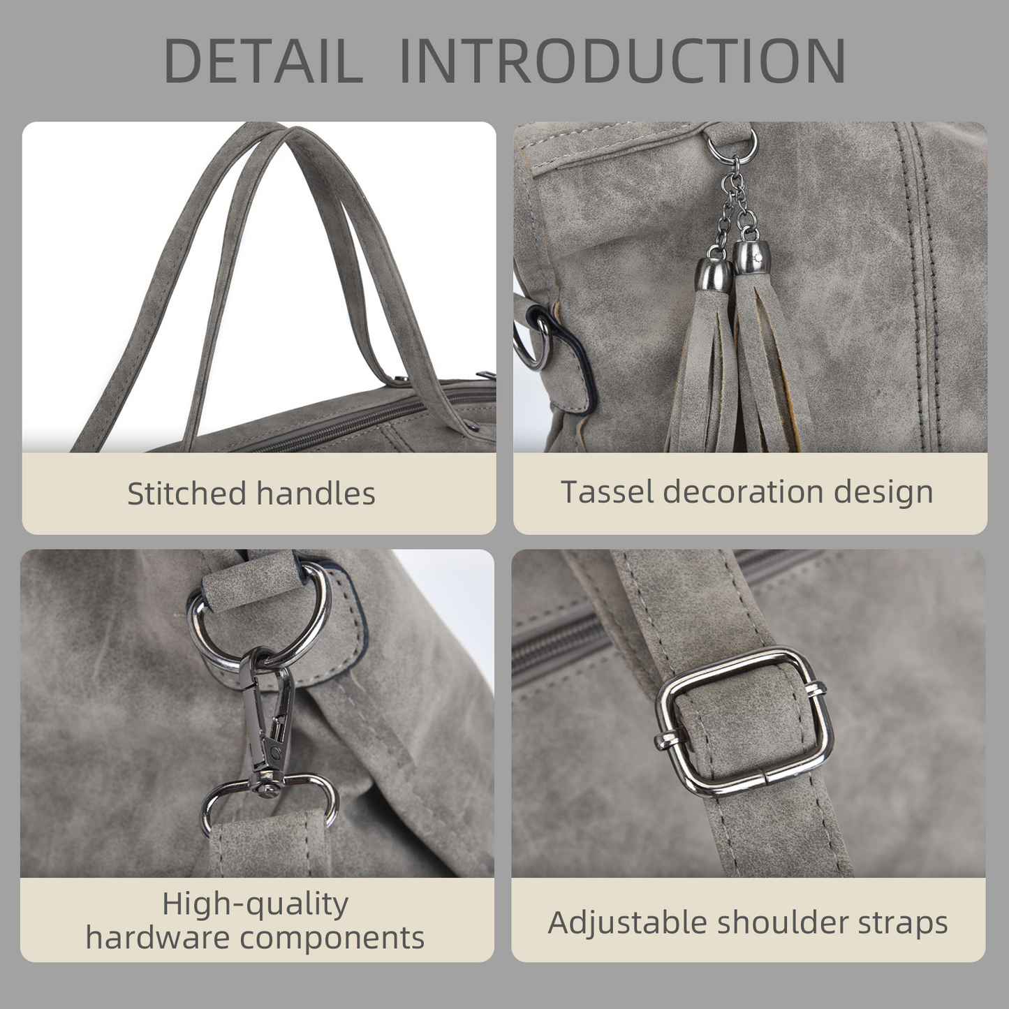 Xpurse Women's Vintage Tote Bag, Large Shopping Shoulder Bag