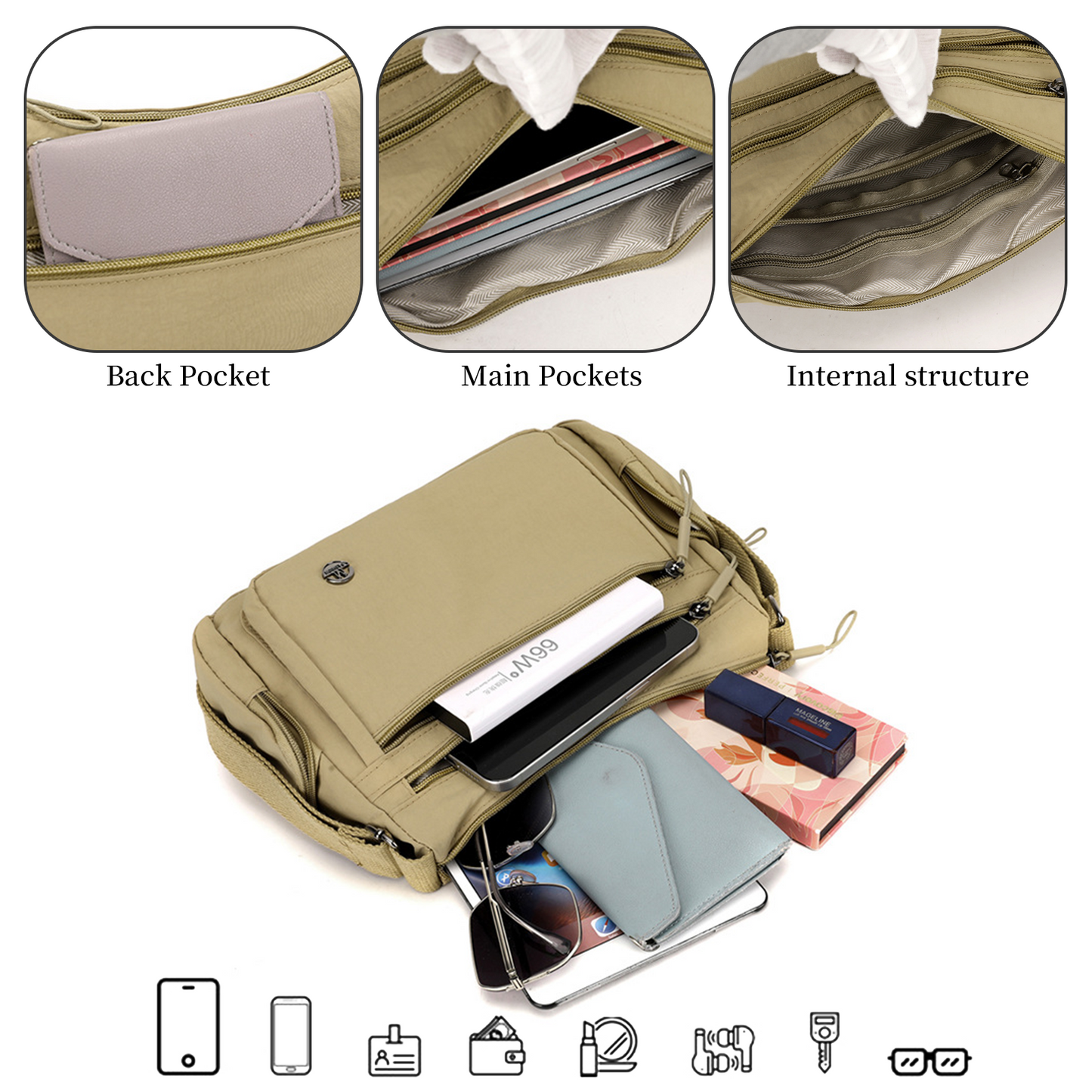 Xpurse Multi-Compartment Sports Commuter Cross-body Bag