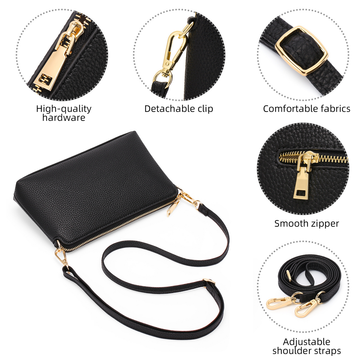 Xpurse Women's Lightweight Shoulder Bag, Leather Wallet