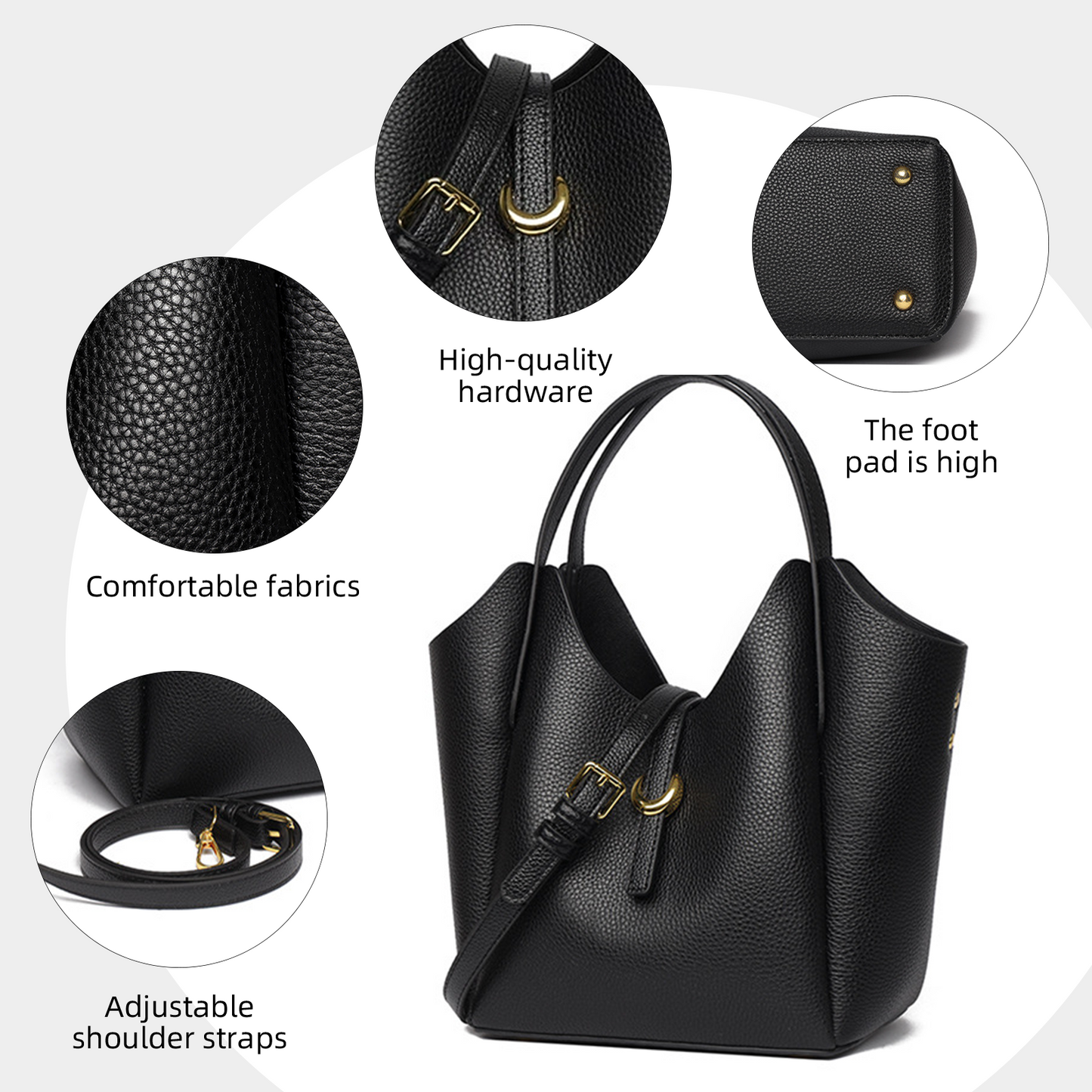 Xpurse Women's High-Capacity Commuter Leather Tote