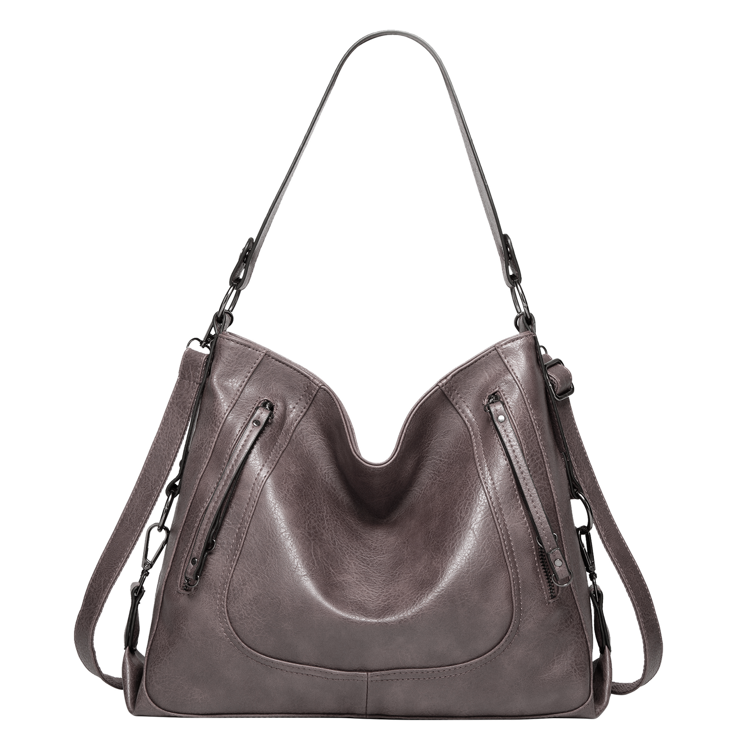 Xpurse Women's Shoulder Bag Stylish large capacity PU tote bag, shopping casual tote bag, crossbody adjustable large bag, zippered