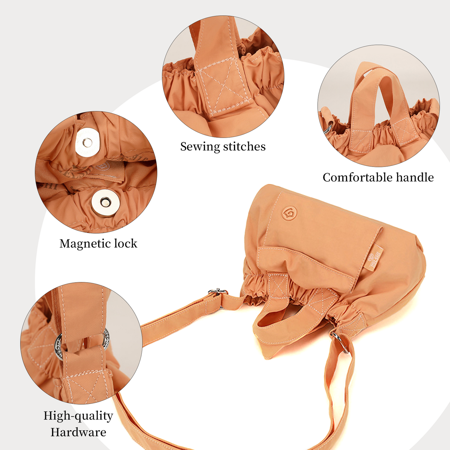 Xpurse Nylon Stylish Multifunctional Shoulder Bag