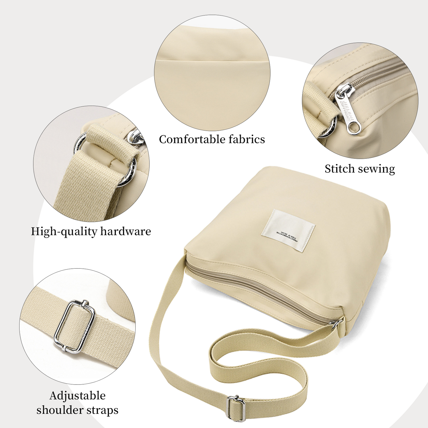 Xpurse Simple Casual Sporty Crossbody Bag