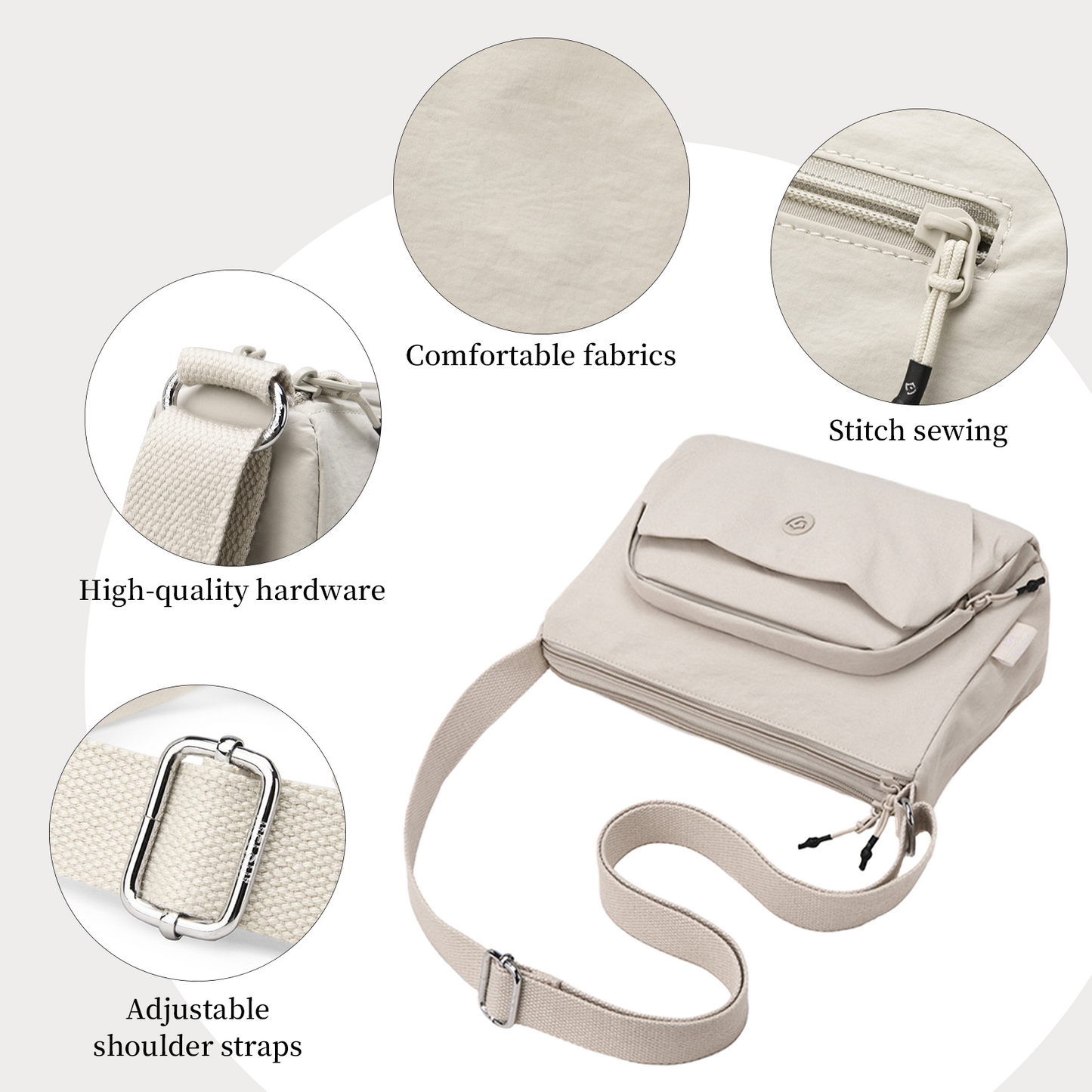 Xpurse Simple Sporty Crossbody Shoulder Bag