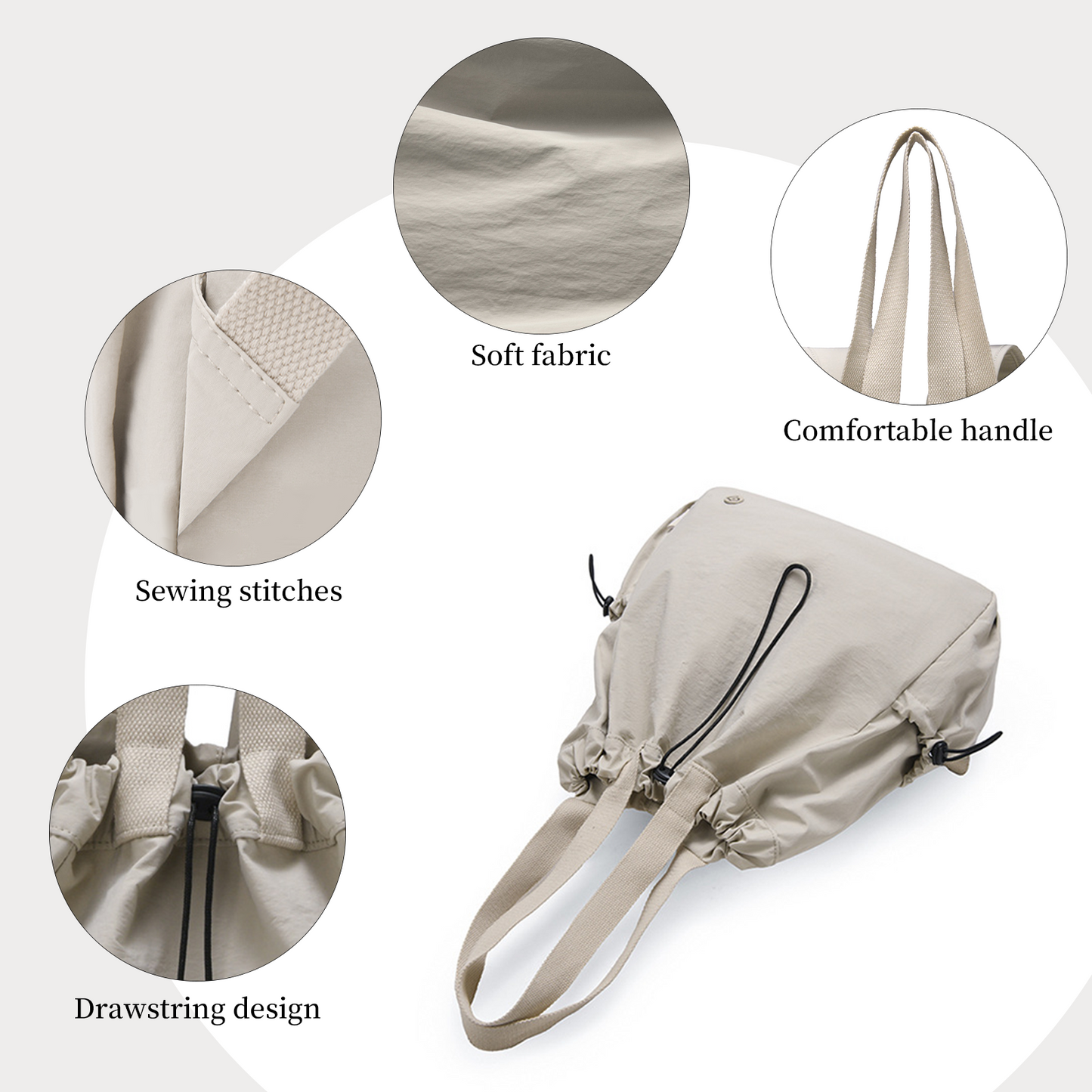 Xpurse Drawstring Nylon Casual Backpack