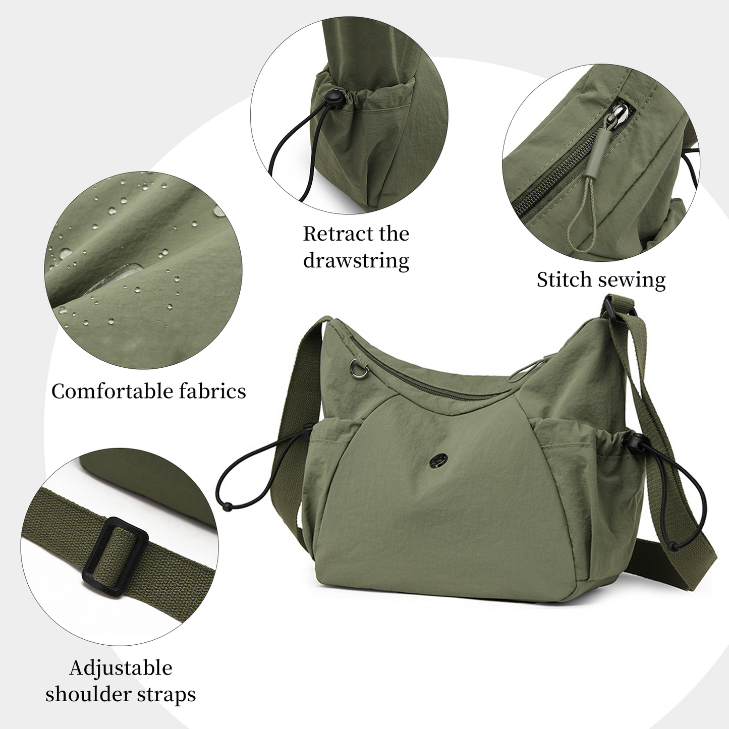 Xpurse Sporty Casual Multifunctional Crossbody Bag
