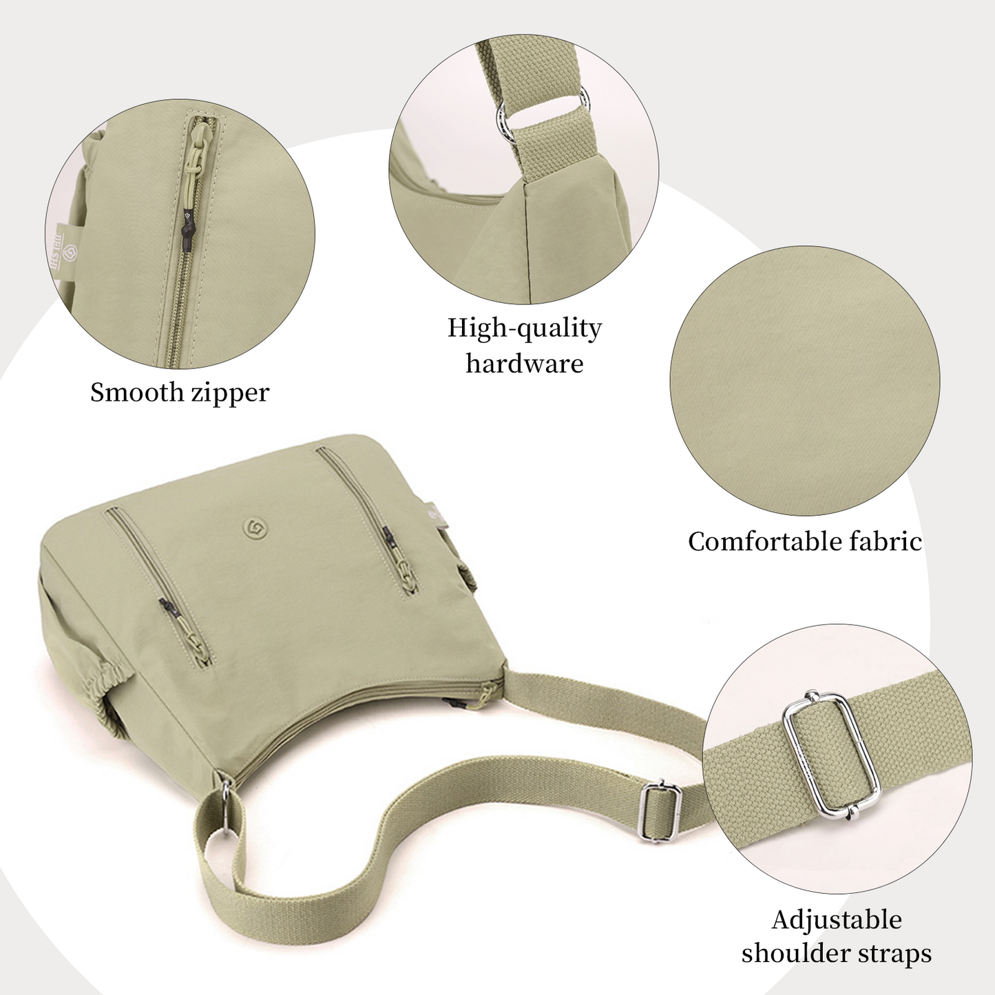 Xpurse Nylon Multifunctional Portable Crossbody Bag