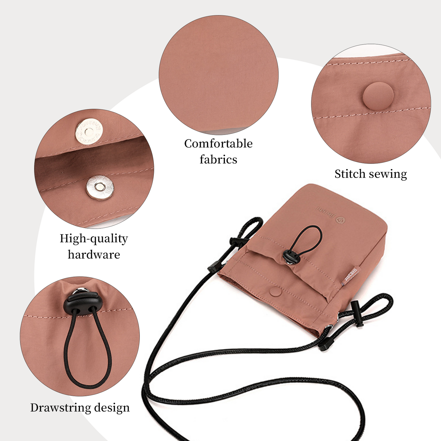 Xpurse Simple Casual Crossbody Mini Phone Bag