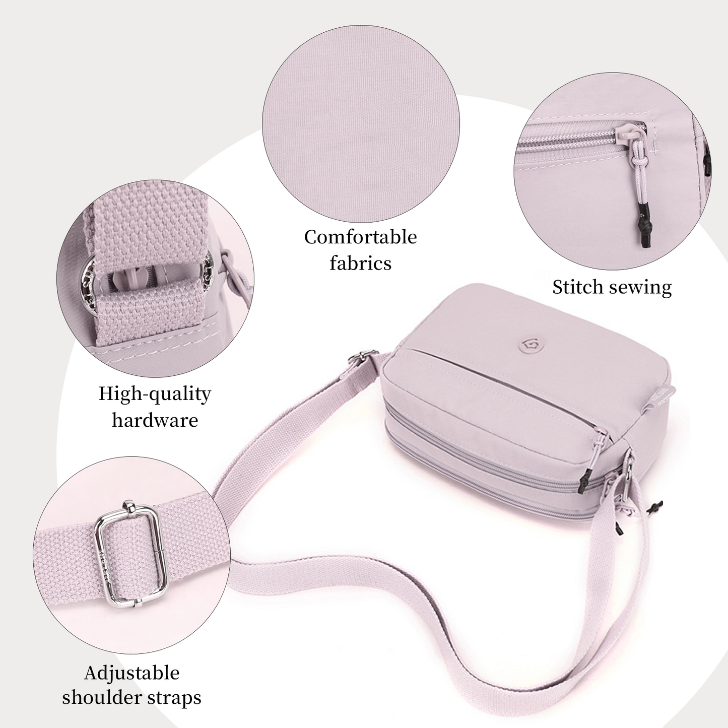 Xpurse Casual One Shoulder Crossbody Small Square Bag