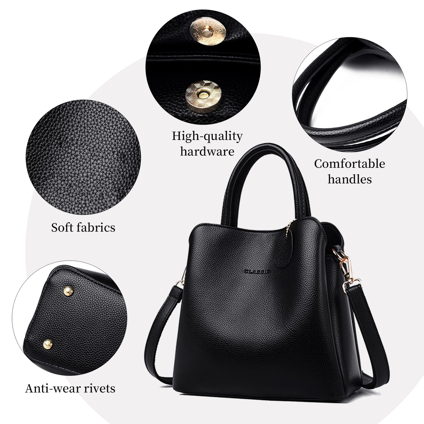 Xpurse Large-Capacity Casual Shopping Crossbody Bag