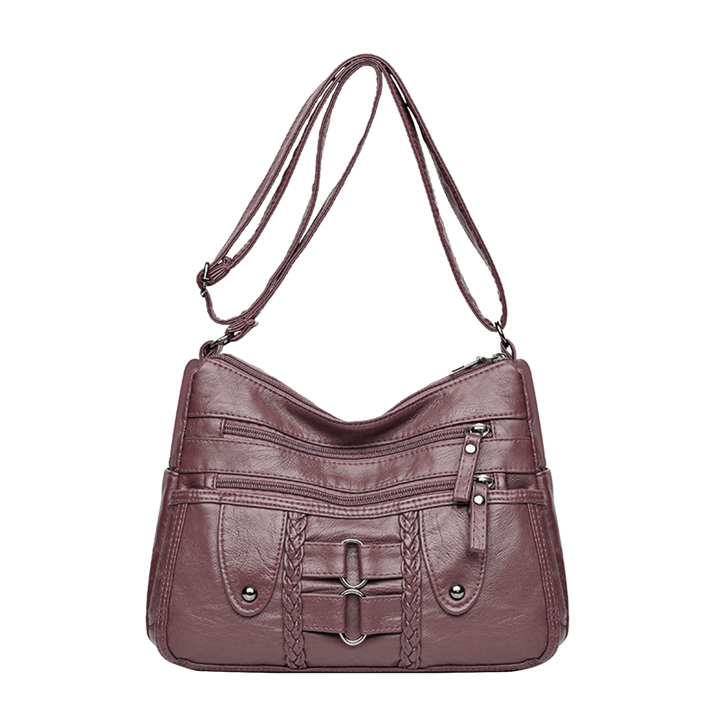 Xpurse Women's Shoulder Bag, Multifunctional Large Capacity PU Tote Bag, Vintage Soft Leather Crossbody Bag, Adjustable Large Bag