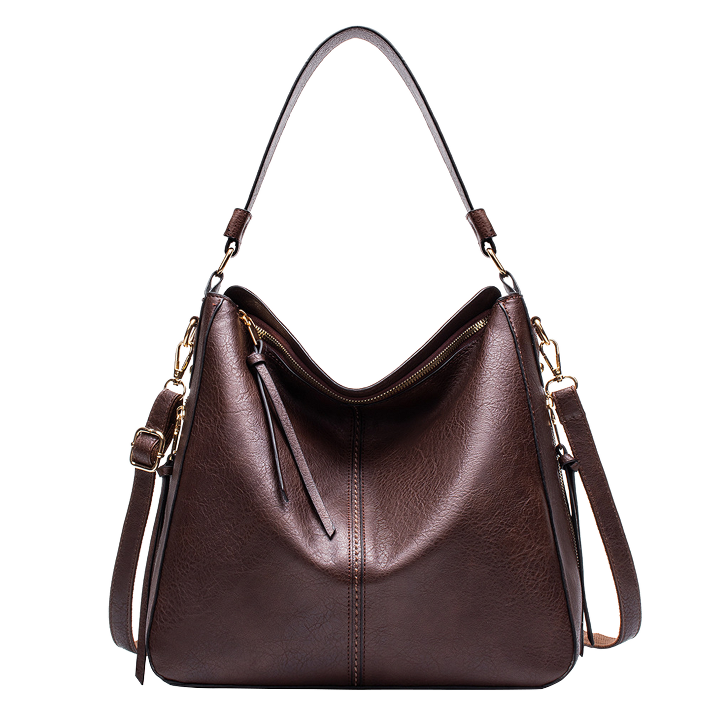 Xpurse Women's Shoulder Bag Fashion Large Capacity Simple PU Tote Bag, Shopping Casual Tote Bag, Crossbody Adjustable Large Bag