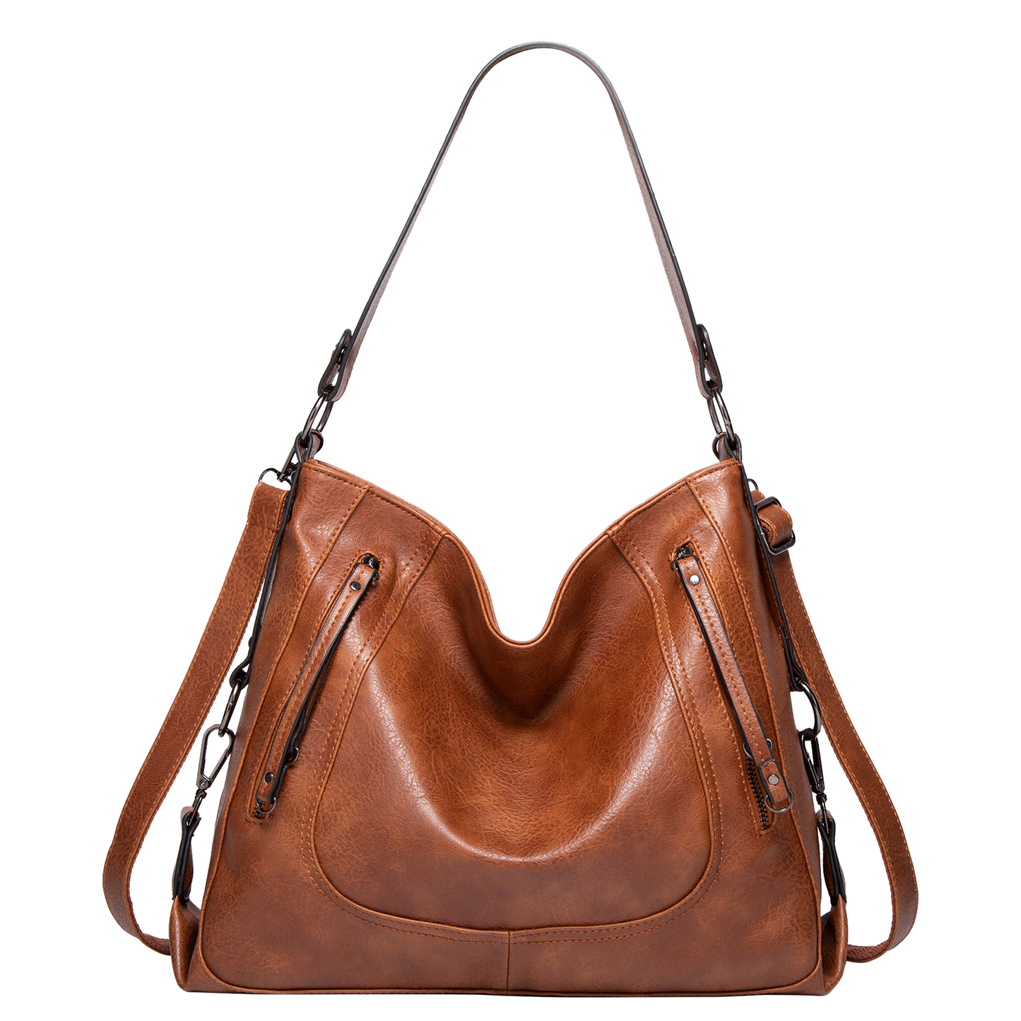 Xpurse Women's Shoulder Bag Stylish large capacity PU tote bag, shopping casual tote bag, crossbody adjustable large bag, zippered