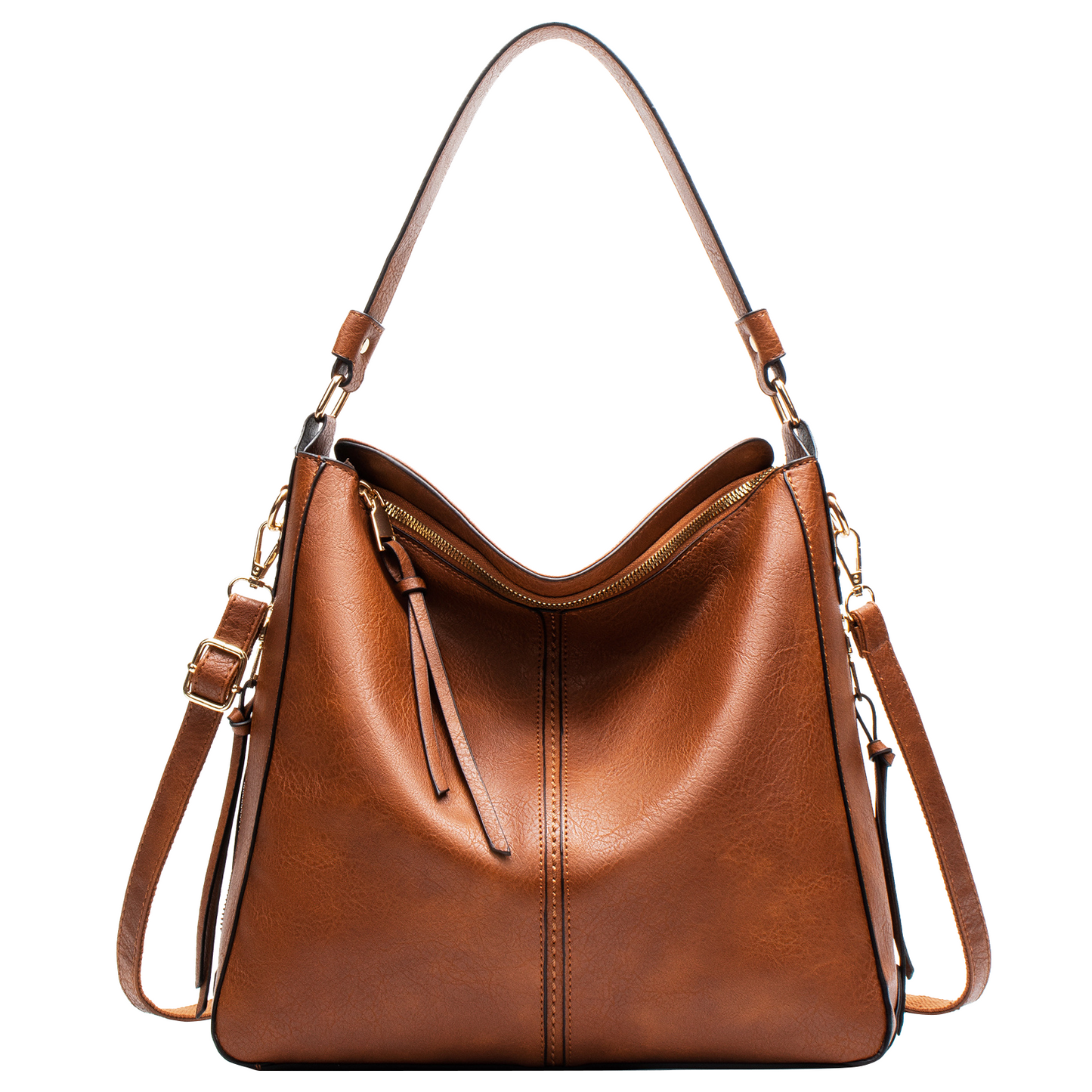 Xpurse Women's Shoulder Bag Fashion Large Capacity Simple PU Tote Bag, Shopping Casual Tote Bag, Crossbody Adjustable Large Bag