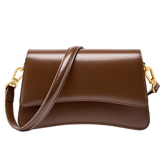 Xpurse Women's Shoulder Bag, Cowhide Crossbody Bag, Vintage Leather Crossbody Bag, Armpit Bag, Adjustable Shoulder Strap Bag