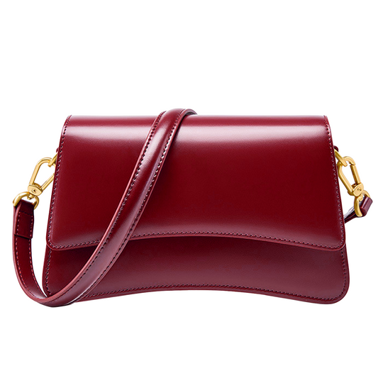 Xpurse Women's Shoulder Bag, Cowhide Crossbody Bag, Vintage Leather Crossbody Bag, Armpit Bag, Adjustable Shoulder Strap Bag